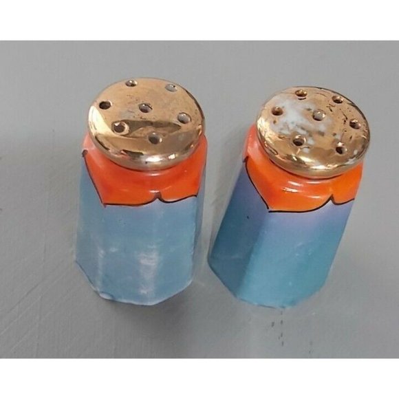 Vintage lusterware salt and pepper shakers, made in japan, Art deco style,... - Picture 3 of 6